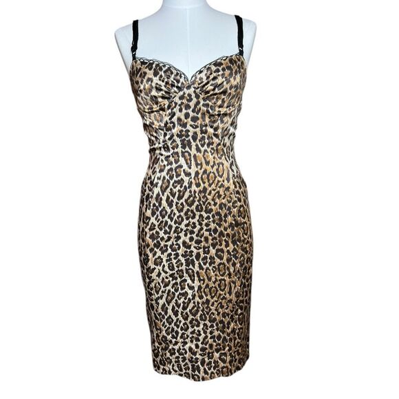 Dolce & Gabbana D&G Iconic Vintage Leopard Print Slip Dress Size XS (38 IT) - Picture 11 of 12
